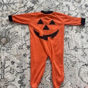 Vintage Pumpkin Baby Jumpsuit Size 0-3 Months Halloween Costume Unisex USA Made